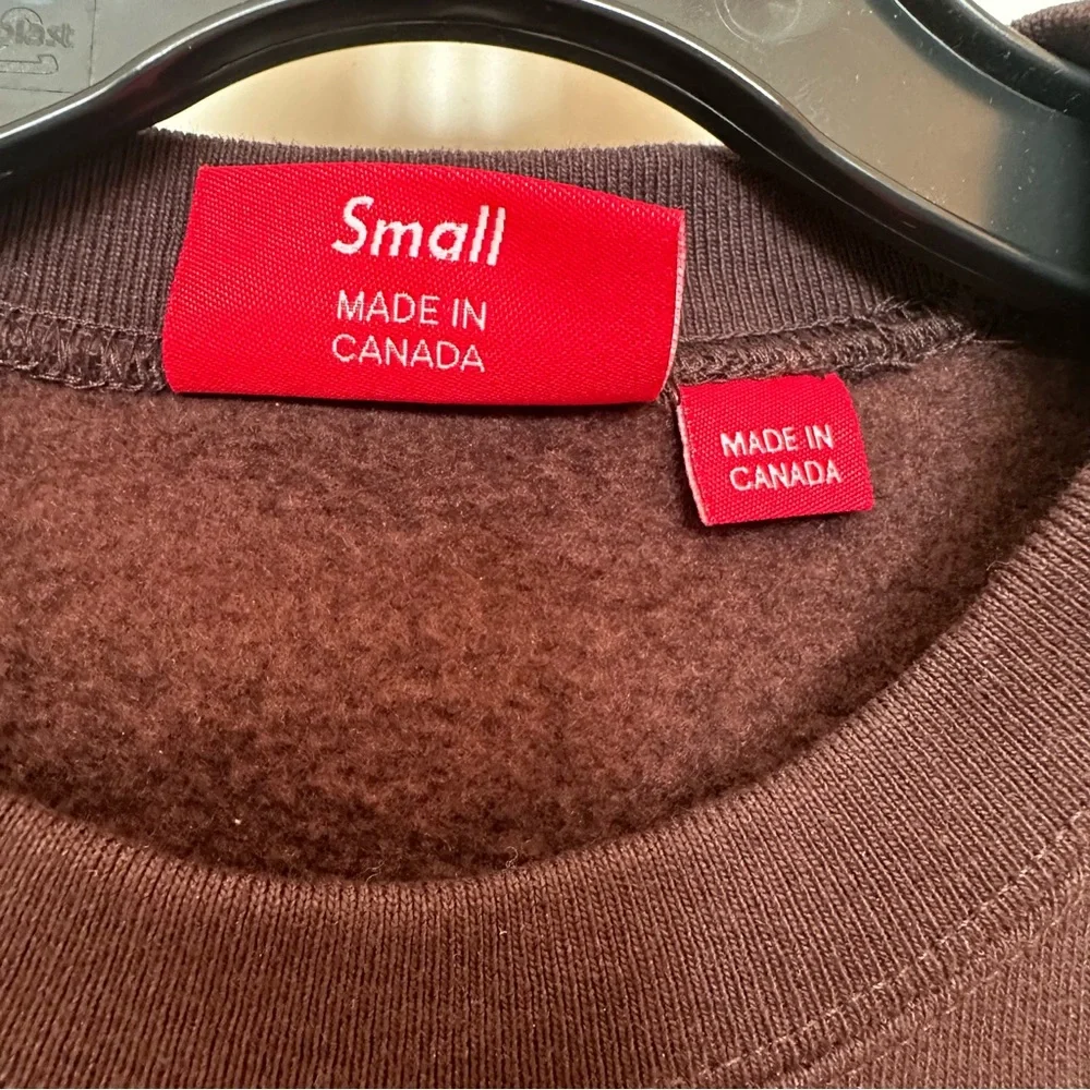 Supreme small box crewneck sweatshirts dark brown size S - Picture 6 of 7